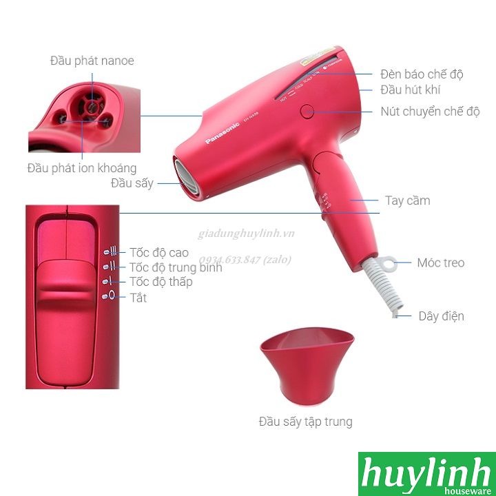 Máy sấy tóc Panasonic EH-NA98-RP645 - 1800W 2