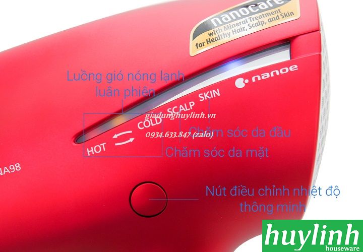 Máy sấy tóc Panasonic EH-NA98-RP645 - 1800W 3
