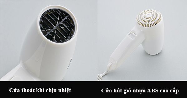 Cửa hút gió cấu tạo dạng lưới, cửa thoát gió cấu tạo chịu nhiệt