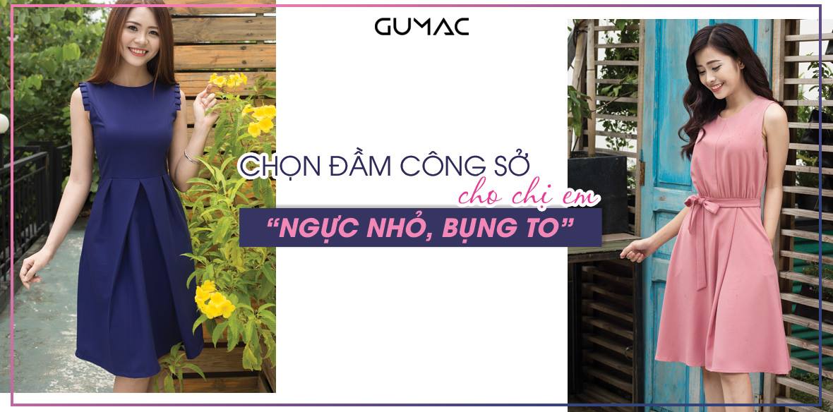 đầm công sở cho người gầy đẹp GUMAC
