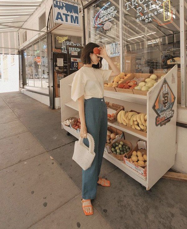 Phối đồ đi làm mùa hè: Áo sơ mi + Quần suông - Ảnh 3