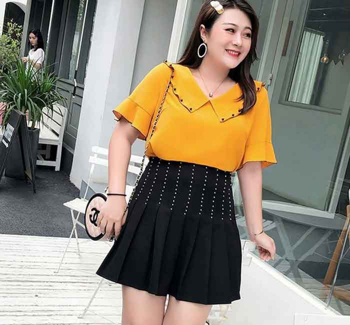 Váy chữ a xếp ly đầy năng động, đầy tự tin cho chị em