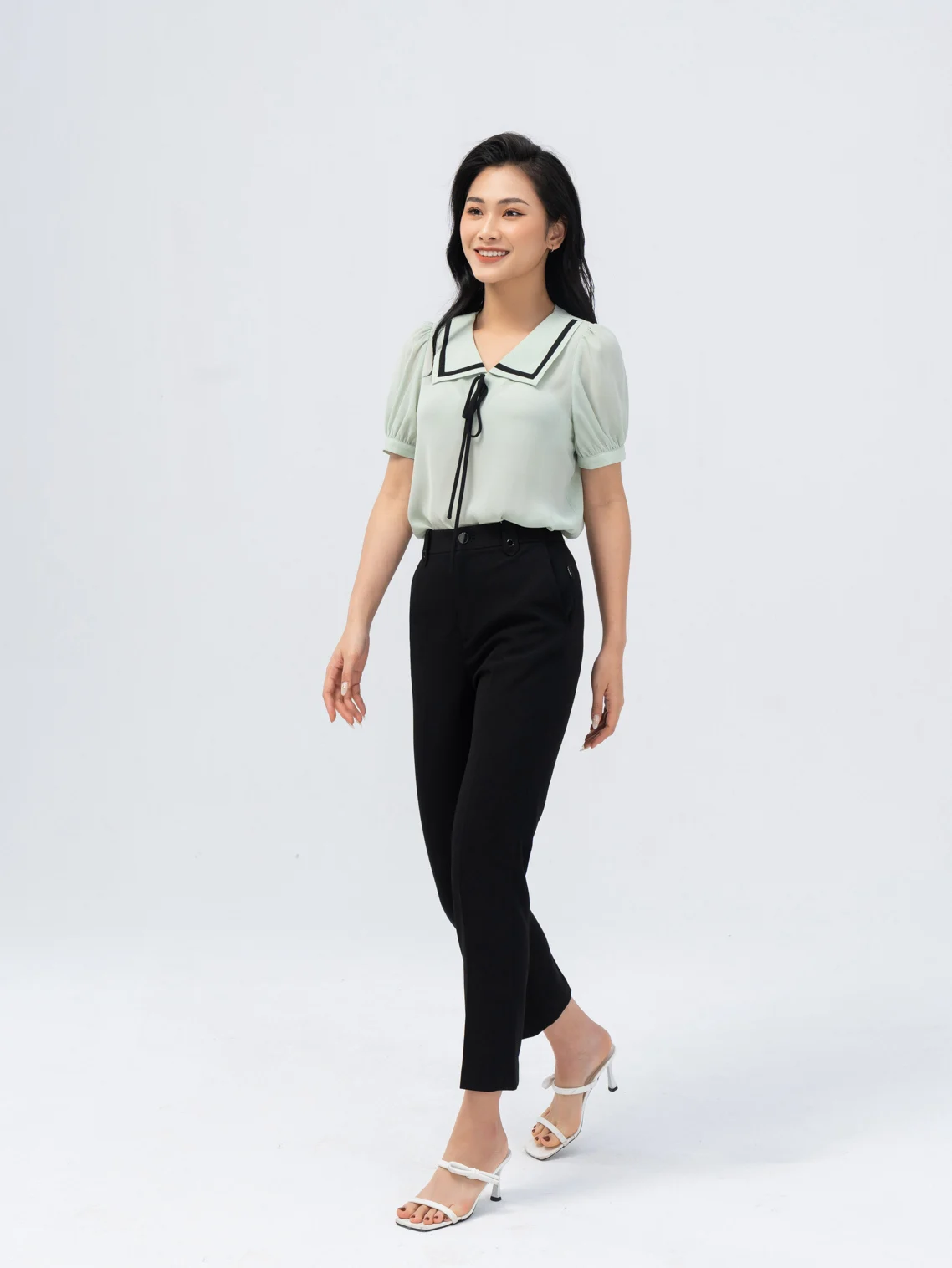 Quần âu ống đứng thể hiện phong thái ngút ngàn