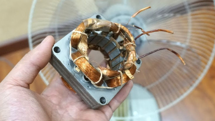 Cuộn dây đồng trong quạt bị hỏng