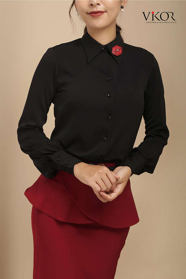 Áo đồng phục công ty đen