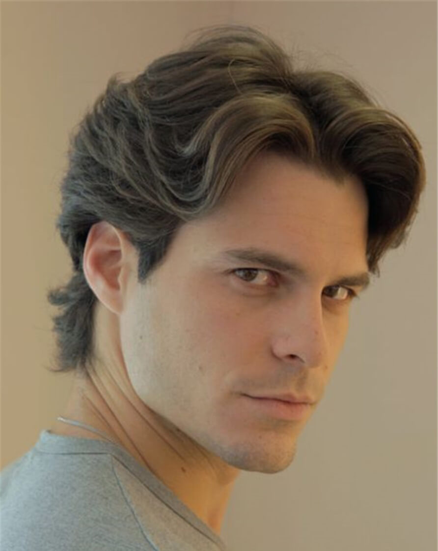 tóc nam uốn xoăn bổ luống