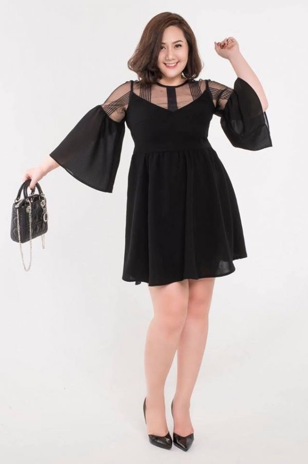 Váy màu đen tạo nên cảm giác thon gọn cho người mặc