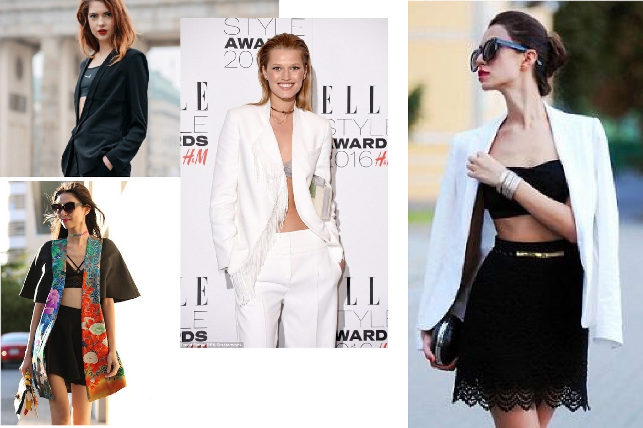 Blazer kết hợp với chân váy công sở