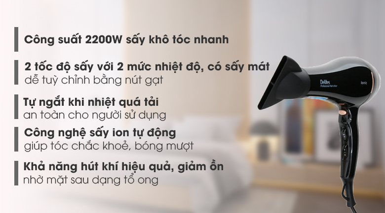 Máy sấy tóc Delites MST04 giá tốt, có giao hàng tận nơi