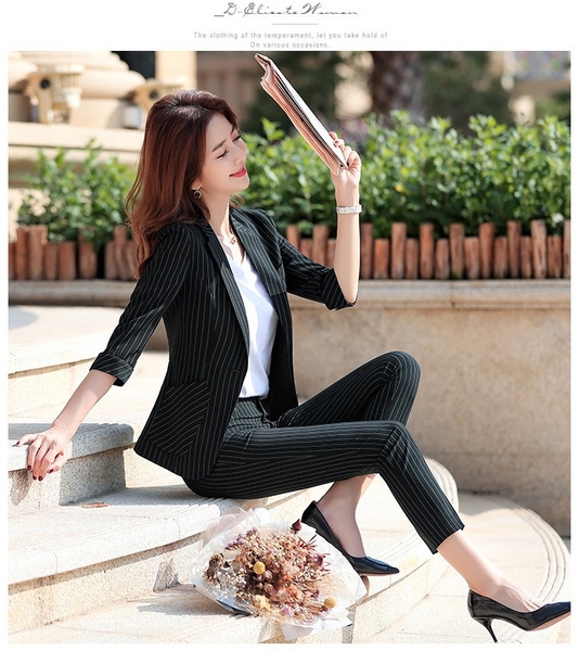 Áo khoác vest kẻ sọc tay lỡ - Mẫu vest nữ phong cách …