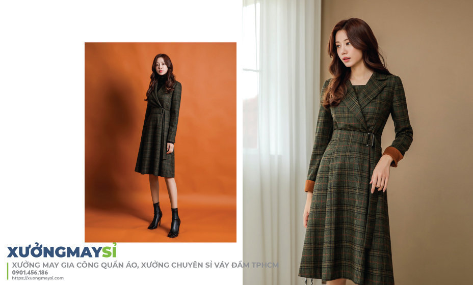 Đặt may váy đầm công sở ở xưởng may váy đầm